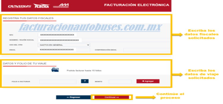 segundo paso facturacion ovnibus