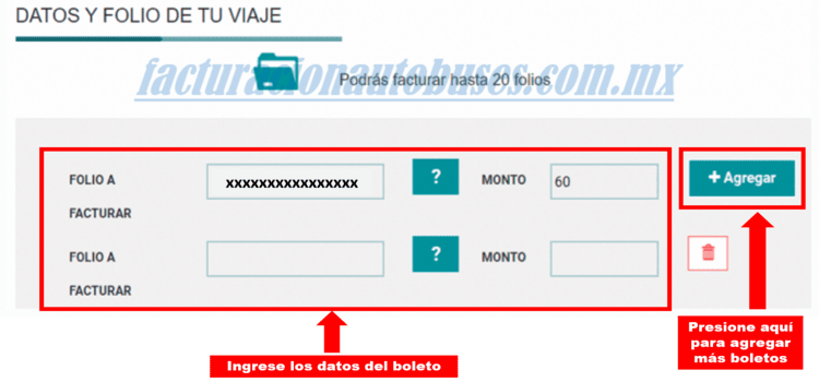 cuarto paso para facturar en flecha roja
