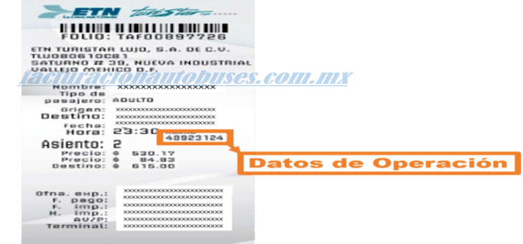 boleto para facturar en etn
