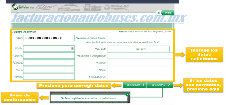 tercer paso para facturar en futura