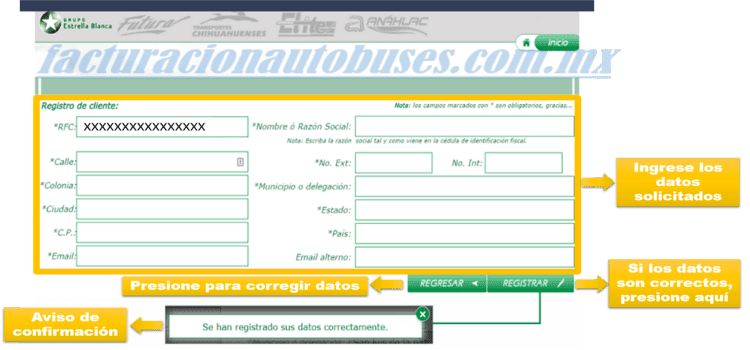 cuarto paso para facturar en transportes frontera