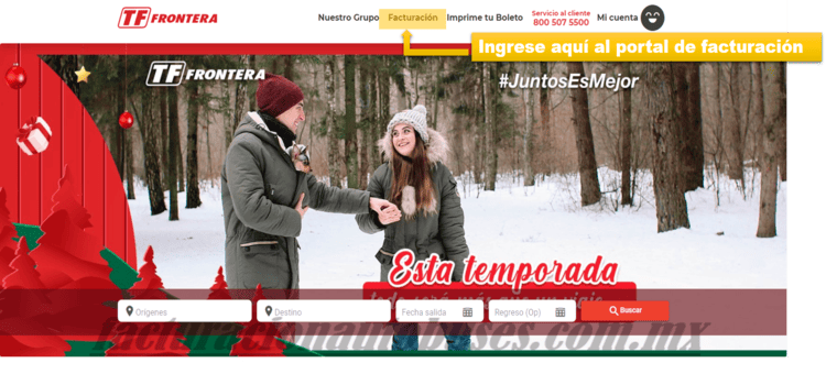 ingreso a pagina de transportes frontera