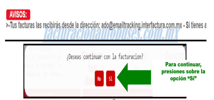 aviso 1 facturacion en transportes au