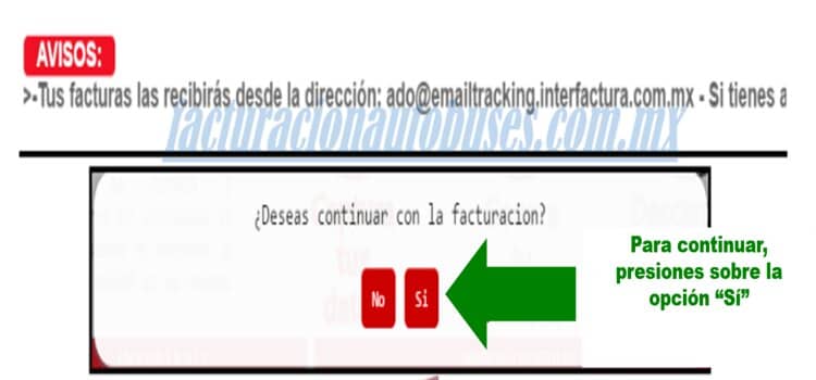 aviso facturacion en grupo ado