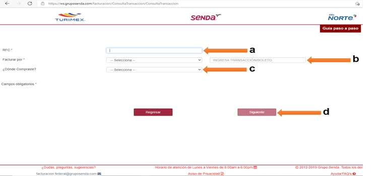 segundo paso de facturacion gruposenda